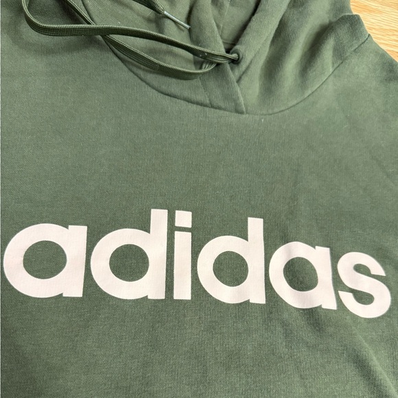 Green Adidas Hoodie with Pink Letters NWOT - Picture 2 of 5